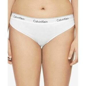 NWOT Calvin Klein 3XL Plus Size Modern Cotton Thong QF5117 White 130898